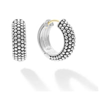 Load image into Gallery viewer, Lagos Sterling Silver Caviar Signature 15mm Hoop Earrings