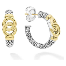 Load image into Gallery viewer, Lagos 18K & Sterling Silver Interlocking Hoop Earrings