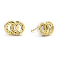 Load image into Gallery viewer, Lagos 18K and Sterling Silver Interlocking Stud Earrings