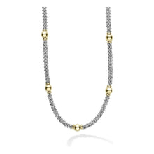 Load image into Gallery viewer, Lagos 18K and Sterling Silver Station Necklace