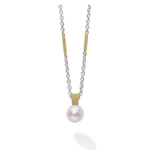 Load image into Gallery viewer, Lagos Sterling Silver Luna 18K Gold Luna Pearl Lux Necklace