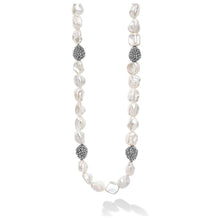 Load image into Gallery viewer, Lagos Sterling Silver Fleur Keishi Pearl Strand Necklace, 18"
