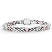 Load image into Gallery viewer, Lagos Sterling Silver & Pink Caviar Seven Station Bracelet