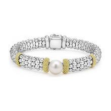 Load image into Gallery viewer, Lagos 18K and Sterling Silver Luna Lux Pearl Caviar Bracelet