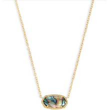 Load image into Gallery viewer, Kendra Scott Gold Elisa Pendant in Abalone Shell