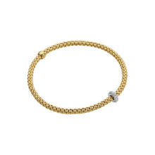 Load image into Gallery viewer, FOPE 18K Gold Prima Diamond Pave Flex'It Bracelet