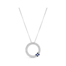 Load image into Gallery viewer, Roberto Coin 18K White Gold Diamond & Sapphire Love in Verona Necklace