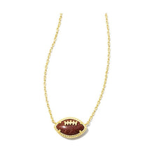 Load image into Gallery viewer, Kendra Scott Football Necklace in Orange Goldstone