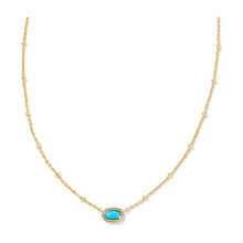 Load image into Gallery viewer, Kendra Scott Elisa Mini Gold Satellite Necklace in Turquoise Magnesite