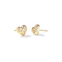 Load image into Gallery viewer, Kendra Scott Gold Holland Heart Stud Earrings