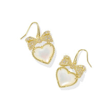 Load image into Gallery viewer, Kendra Scott Gold Haisley Heart Drop Earrings