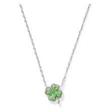 Load image into Gallery viewer, Kendra Scott Clover Necklace in Lime Green Magnesite