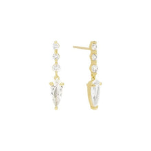 Load image into Gallery viewer, She's Arrived Drop Earrings in White Diamondettes