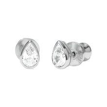Load image into Gallery viewer, 6mm Isla Bezel Studs in White Diamondette