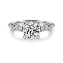Load image into Gallery viewer, Gabriel "Emberlie" 14K White Gold Graduated Shared Prong Engagement Ring
