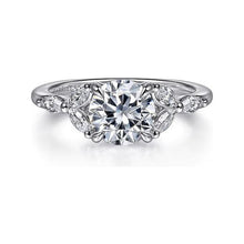 Load image into Gallery viewer, Gabriel "Adella" 14K White Gold Round Diamond Engagement Ring
