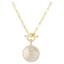 Load image into Gallery viewer, Love Letters Initial Medallion Toggle Necklace