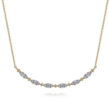 Load image into Gallery viewer, Gabriel 14K Yellow Gold Curved Bujukan Diamond Pendant