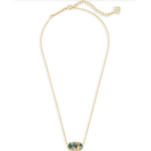 Load image into Gallery viewer, Kendra Scott Gold Elisa Pendant in Abalone Shell