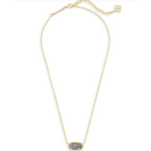 Load image into Gallery viewer, Kendra Scott Elisa Gold Pendant Necklace In Platinum Drusy