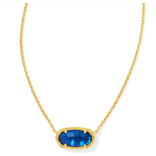 Load image into Gallery viewer, Kendra Scott Gold Elisa Necklace in Navy Abalone