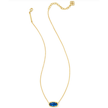 Load image into Gallery viewer, Kendra Scott Gold Elisa Necklace in Navy Abalone