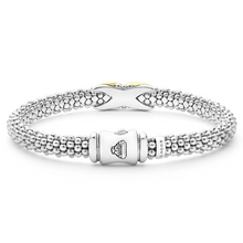 Load image into Gallery viewer, Lagos 18k Gold & Sterling Silver Embrace X Station Bracelet