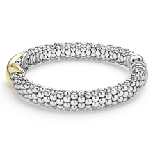 Load image into Gallery viewer, Lagos 18k Gold & Sterling Silver Embrace Wide X Station Bracelet