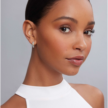 Load image into Gallery viewer, Lagos 18K & Sterling Silver Embrace X Station Diamond Huggie Earrings