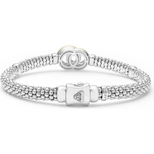 Load image into Gallery viewer, Lagos 18k Gold & Sterling Silver Interlocking Diamond Bracelet