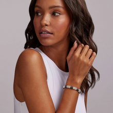 Load image into Gallery viewer, Lagos Sterling Silver Black Caviar Ceramic Station Bracelet