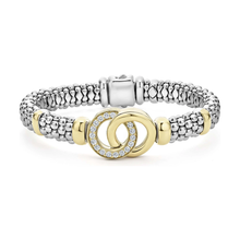 Load image into Gallery viewer, Lagos 18k Gold & Sterling Silver Interlocking Diamond Bracelet