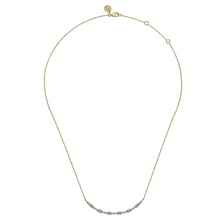 Load image into Gallery viewer, Gabriel 14K Yellow Gold Curved Bujukan Diamond Pendant