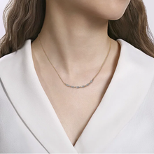 Load image into Gallery viewer, Gabriel 14K Yellow Gold Curved Bujukan Diamond Pendant