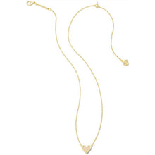 Load image into Gallery viewer, Kendra Scott Ari Heart Gold Necklace in Iridescent Drusy
