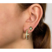 Load image into Gallery viewer, 14K Yellow Gold 0.75cttw Diamond Hoop Earrings