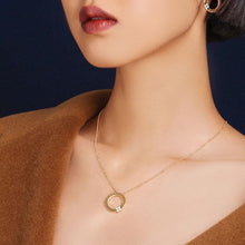 Load image into Gallery viewer, Roberto Coin 18K Yellow Gold Love in Verona Open Circle Diamond Pendant