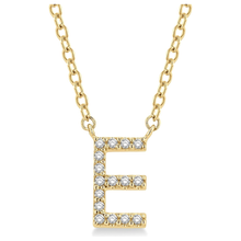 Load image into Gallery viewer, 10K Yellow Gold Diamond Initial Necklace