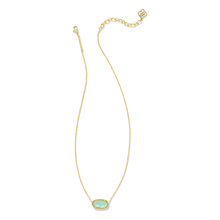 Load image into Gallery viewer, Kendra Scott Elisa Gold Necklace in Light Green Mother of Pearl