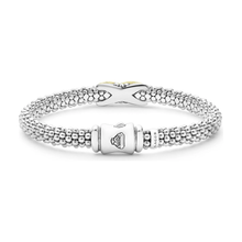 Load image into Gallery viewer, Lagos 18K and Sterling Silver Embrace Small Diamond Bracelet