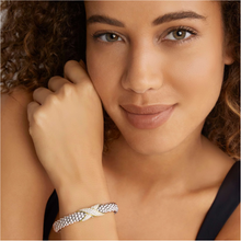 Load image into Gallery viewer, Lagos 18K and Sterling Silver Embrace Large Diamond Bracelet