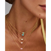 Load image into Gallery viewer, Kendra Scott Elisa Mini Gold Satellite Necklace in Turquoise Magnesite