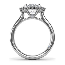 Load image into Gallery viewer, Fana 14K White Gold Diamond Modern Halo Engagement Ring
