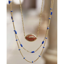 Load image into Gallery viewer, Kendra Scott Football Necklace in Orange Goldstone