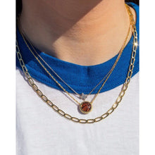 Load image into Gallery viewer, Kendra Scott Basketball Necklace in Orange Goldstone
