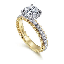 Load image into Gallery viewer, Gabriel " Addi" 14K White-Yellow Gold Diamond Engagement Ring