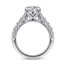 Load image into Gallery viewer, Gabriel "Emberlie" 14K White Gold Graduated Shared Prong Engagement Ring