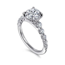Load image into Gallery viewer, Gabriel "Emberlie" 14K White Gold Graduated Shared Prong Engagement Ring