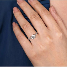 Load image into Gallery viewer, Gabriel "Emberlie" 14K White Gold Graduated Shared Prong Engagement Ring