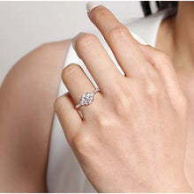 Load image into Gallery viewer, Gabriel 14K White Gold "Moon" Three Stone Diamond Engagement Ring